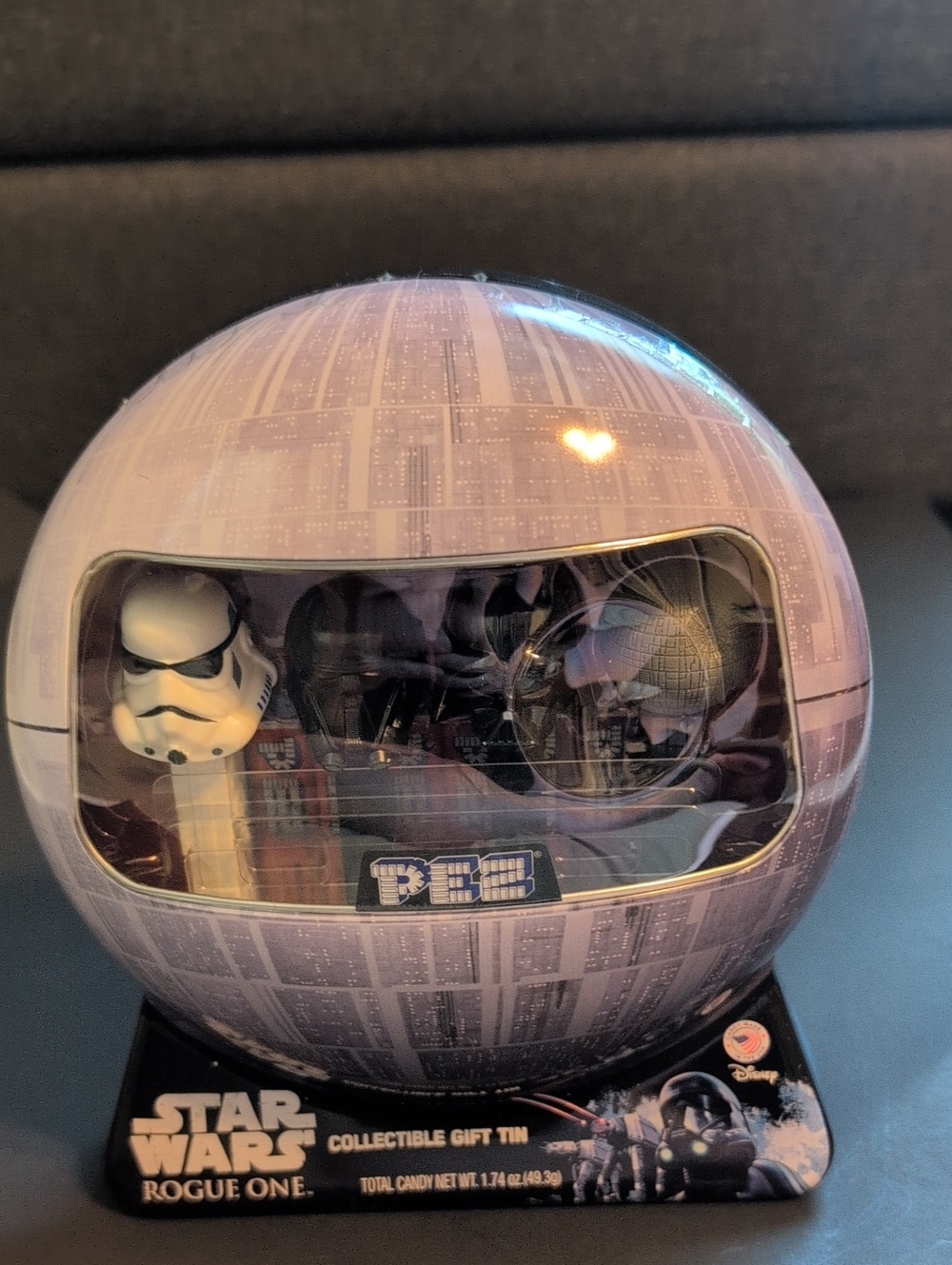 PEZ Star Wars Rogue One Death Star Collectible Gift Tin - Purple